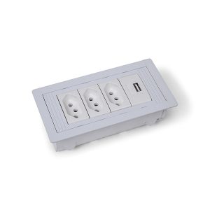 REGUA FACILITY 4 BLOCOS BRANCA (TOMADAS NÃO INCLUSAS)