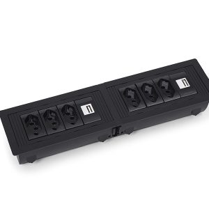 REGUA FACILITY 8 BLOCOS PRETA (TOMADAS NÃO INCLUSAS)