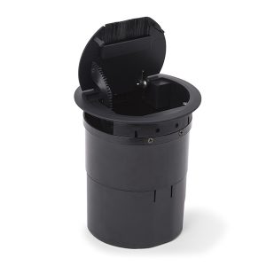 CAIXA OPENBOX REDONDA 4BLOCOS PRETA (TOMADAS NÃO INCLUSAS)