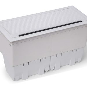 CAIXA OPEN BOX ALUMINIO BRANCA 8 BLOCOS (TOMADAS NÃO INCLUSAS)