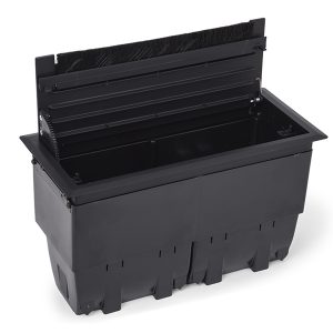 CAIXA OPEN BOX ALUMINIO PRETA 8 BLOCOS (TOMADAS NÃO INCLUSAS)