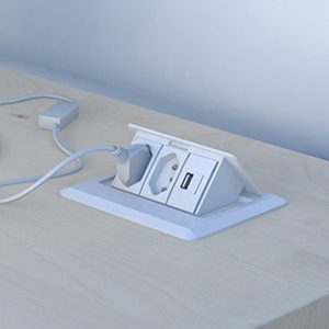 CAIXA MESA PRATIK 128 3 BLOCOS BRANCA (TOMADAS NÃO INCLUSAS)