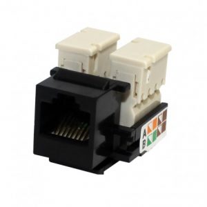 CONECTOR RJ45 (REDE) PRETO (EMENDA)