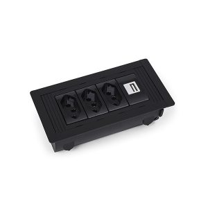 REGUA FACILITY 4 BLOCOS PRETA (TOMADAS NÃO INCLUSAS)