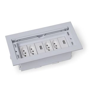 CAIXA FACILITY ABS 6 BLOCOS BRANCA (TOMADAS NÃO INCLUSAS)